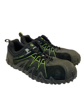 Terra Men's Spider 3.0 Composite Toe Work Shoes Black/Green Size 10M